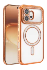 Uray store Huawei Honor 600 Joke Simli Magneticsafe Kılıf - Turuncu
