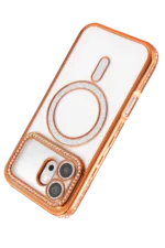Uray store Huawei Honor 600 Joke Simli Magneticsafe Kılıf - Turuncu - Görsel 3