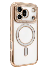 Uray store Huawei Honor 600 Pro Joke Simli Magneticsafe Kılıf - Gold - Görsel 2