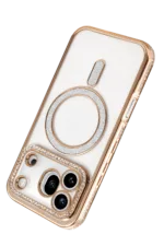Uray store Huawei Honor 600 Pro Joke Simli Magneticsafe Kılıf - Gold - Görsel 3