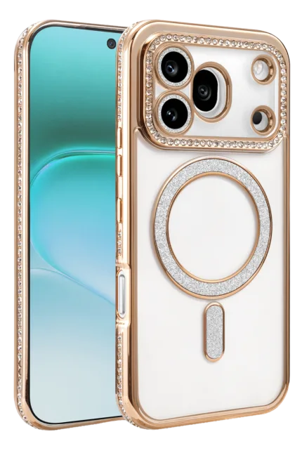 Uray store Huawei Honor 600 Pro Joke Simli Magneticsafe Kılıf - Gold