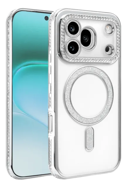 Uray store Huawei Honor 600 Pro Joke Simli Magneticsafe Kılıf - Gümüş