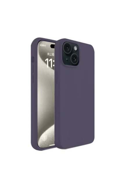 Uray store Apple iPhone 15 Kılıf First Silikon - Mürdüm