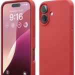 Uray store Apple iPhone 16 Kılıf Nano içi Kadife Silikon - Kırmızı