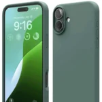 Uray store Apple iPhone 16 Kılıf Nano içi Kadife Silikon - Koyu Yeşil