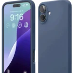 Uray store Apple iPhone 16 Kılıf Nano içi Kadife Silikon - Lacivert