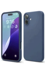 Uray store Apple iPhone 16 Kılıf Nano içi Kadife Silikon - Lacivert