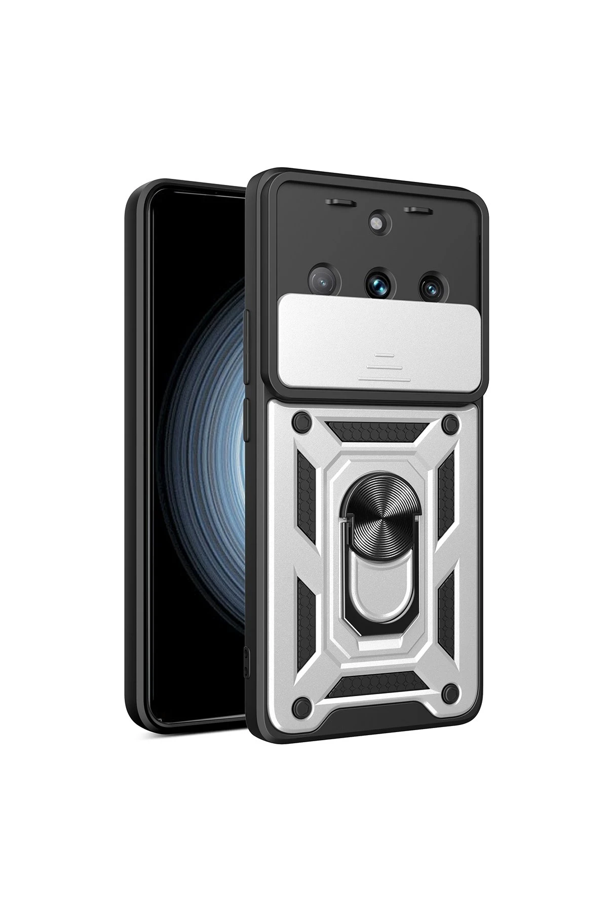 newface-realme-11-pro-kilif-pars-lens-yuzuklu-silikon-gumus-default Uray store Realme 11 Pro Kılıf Pars Lens Yüzüklü Silikon - Gümüş - Görsel 1