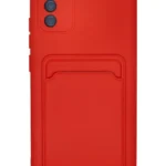 Uray store Samsung Galaxy A02S Kılıf Kelvin Kartvizitli Silikon - Kırmızı
