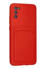 Uray store Samsung Galaxy A02S Kılıf Kelvin Kartvizitli Silikon - Kırmızı - Görsel 3