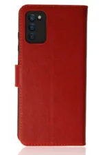 Uray store Samsung Galaxy A03S Kılıf Trend S Plus Kapaklı Kılıf - Kırmızı