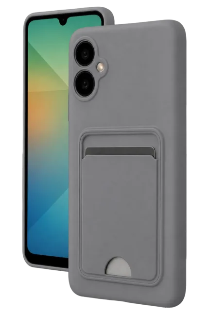 Uray store Samsung Galaxy A07 4G Kelvin Kartvizitli Silikon - Gri