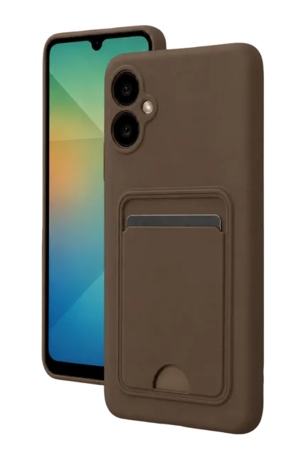 Uray store Samsung Galaxy A07 4G Kelvin Kartvizitli Silikon - Kahverengi