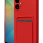 Uray store Samsung Galaxy A07 4G Kelvin Kartvizitli Silikon - Kırmızı