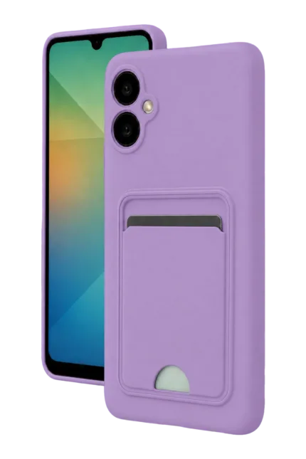 Uray store Samsung Galaxy A07 4G Kelvin Kartvizitli Silikon - Lila