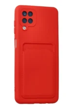 Uray store Samsung Galaxy A12 Kılıf Kelvin Kartvizitli Silikon - Kırmızı - Görsel 2