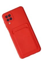 Uray store Samsung Galaxy A12 Kılıf Kelvin Kartvizitli Silikon - Kırmızı - Görsel 3