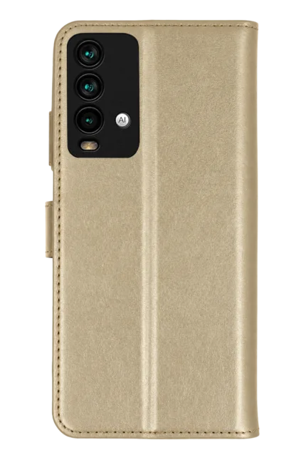 Uray store Xiaomi Redmi 9T Trend S Plus Kapaklı Kılıf - Gold