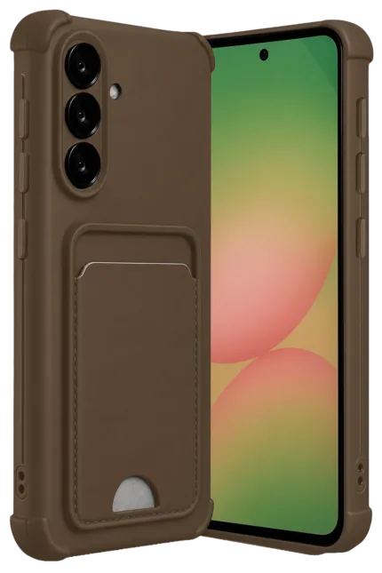 Uray store Samsung Galaxy A17 5G Kelvin Kartvizitli Silikon - Kahverengi