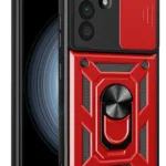 Uray store Samsung Galaxy A27 5G Pars Lens Yüzüklü Silikon - Kırmızı