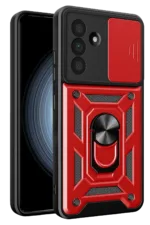 Uray store Samsung Galaxy A27 5G Pars Lens Yüzüklü Silikon - Kırmızı