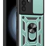 Uray store Samsung Galaxy A27 5G Pars Lens Yüzüklü Silikon - Yeşil