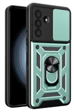 Uray store Samsung Galaxy A27 5G Pars Lens Yüzüklü Silikon - Yeşil
