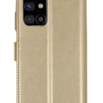 Uray store Samsung Galaxy M31S Kılıf Trend S Plus Kapaklı Kılıf - Gold
