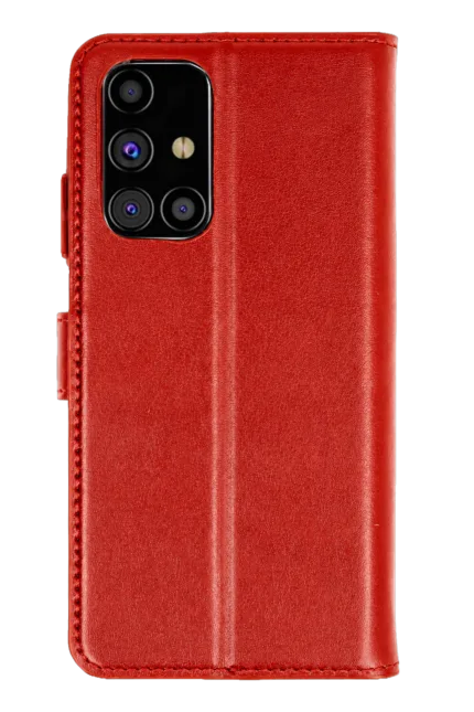 Uray store Samsung Galaxy M31S Kılıf Trend S Plus Kapaklı Kılıf - Kırmızı