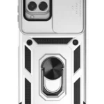 Uray store Samsung Galaxy M33 Kılıf Pars Lens Yüzüklü Silikon - Gümüş
