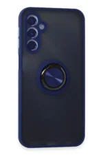 Uray store Samsung Galaxy M34 5G Kılıf Montreal Yüzüklü Silikon Kapak - Lacivert