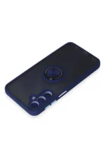 Uray store Samsung Galaxy M34 5G Kılıf Montreal Yüzüklü Silikon Kapak - Lacivert - Görsel 3