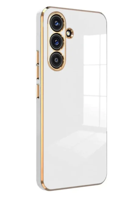 Uray store Samsung Galaxy M34 5G Kılıf Volet Silikon - Beyaz