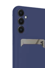 Uray store Samsung Galaxy S24 FE Kılıf Kelvin Kartvizitli Silikon - Lacivert - Görsel 3