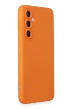 Uray store Samsung Galaxy S24 Kılıf Nano içi Kadife Silikon - Turuncu - Görsel 2