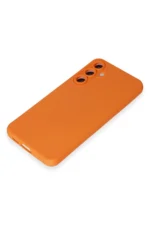 Uray store Samsung Galaxy S24 Kılıf Nano içi Kadife Silikon - Turuncu - Görsel 4