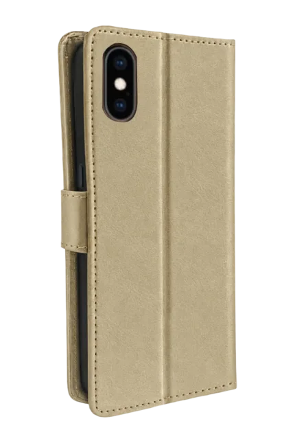 Uray store Apple iPhone XS Trend S Plus Kapaklı Kılıf - Gold