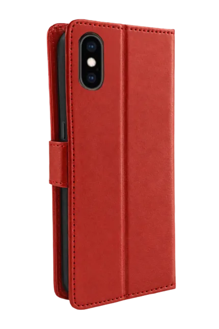 Uray store Apple iPhone XS Trend S Plus Kapaklı Kılıf - Kırmızı