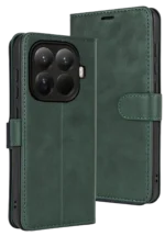 Uray store Xiaomi Mi 15T Pro Trend S Plus Kapaklı Kılıf - Yeşil