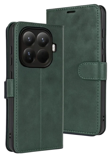 Uray store Xiaomi Mi 15T Pro Trend S Plus Kapaklı Kılıf - Yeşil