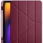Uray store Xiaomi Pad 7 Pro Kılıf Kalemlikli Mars Tablet Kılıfı - Mürdüm