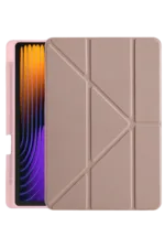 Uray store Xiaomi Pad 7 Pro Kılıf Kalemlikli Mars Tablet Kılıfı - Rose Gold
