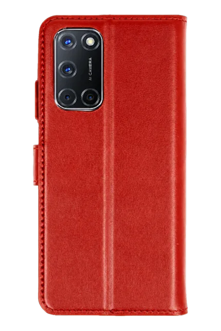 Uray store Oppo A52 Trend S Plus Kapaklı Kılıf - Kırmızı