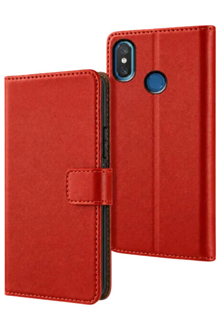 Uray store Xiaomi Mi 8 Trend S Plus Kapaklı Kılıf - Kırmızı