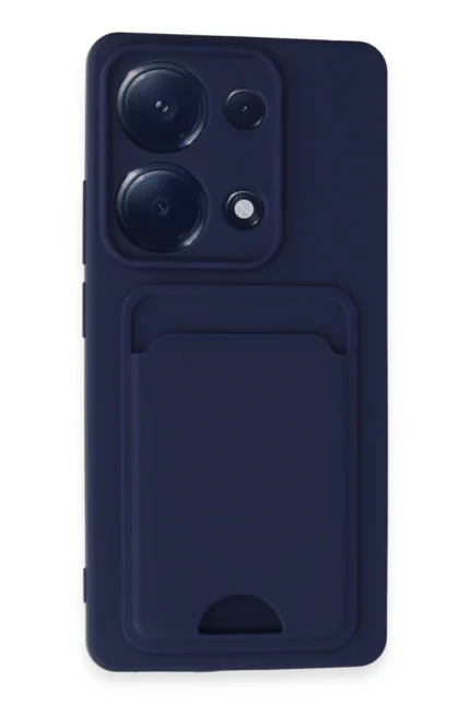 Uray store Xiaomi Redmi Note 13 Pro 4G Kılıf Kelvin Kartvizitli Silikon - Lacivert
