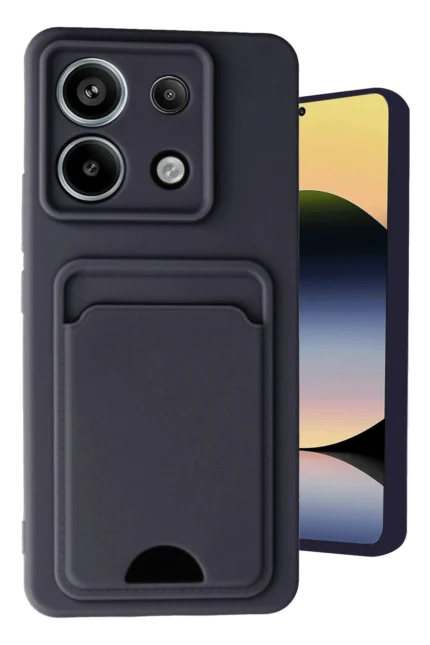 Uray store Xiaomi Redmi Note 13 Pro 5G Kılıf Kelvin Kartvizitli Silikon - Siyah