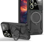Uray store Xiaomi Redmi Note 13 Pro Plus Joy Lens Standlı Kapak - Siyah
