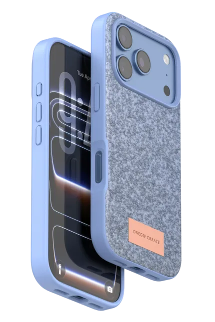 Onegif Apple iPhone 18 Pro Bright Simli Kapak - Mavi