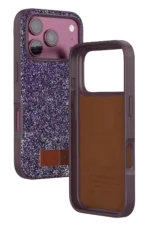 Onegif Apple iPhone 18 Pro Max Bright Simli Kapak - Bordo - Görsel 3