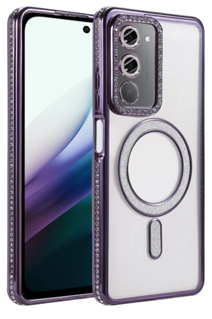 Uray store Xiaomi Redmi 15 4G Joke Simli Magneticsafe Kılıf - Derin Mor